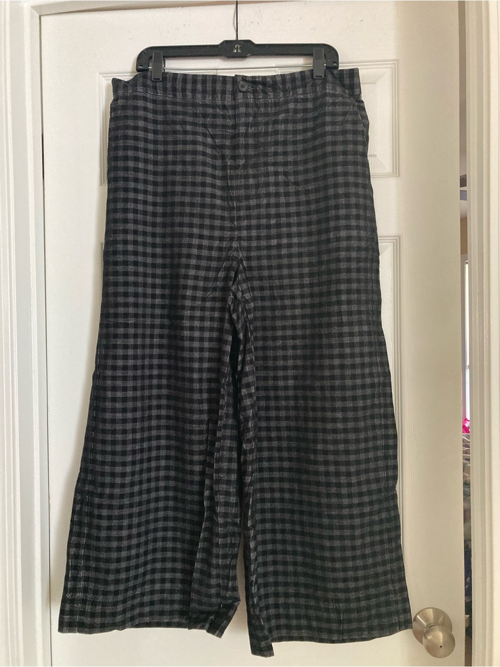 Madewell Huston button front ankle pants in checked corduroy